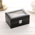 3 Slots Acrylic Lid Leather Watch Packing Cases